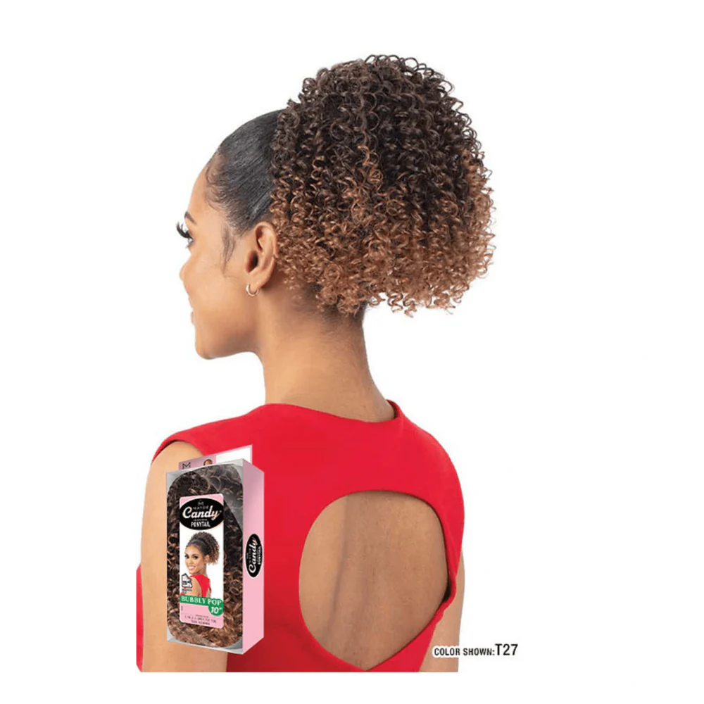 Mayde Beauty Synthetic Drawstring Ponytail - Bubbly Pop 10” - Image 2