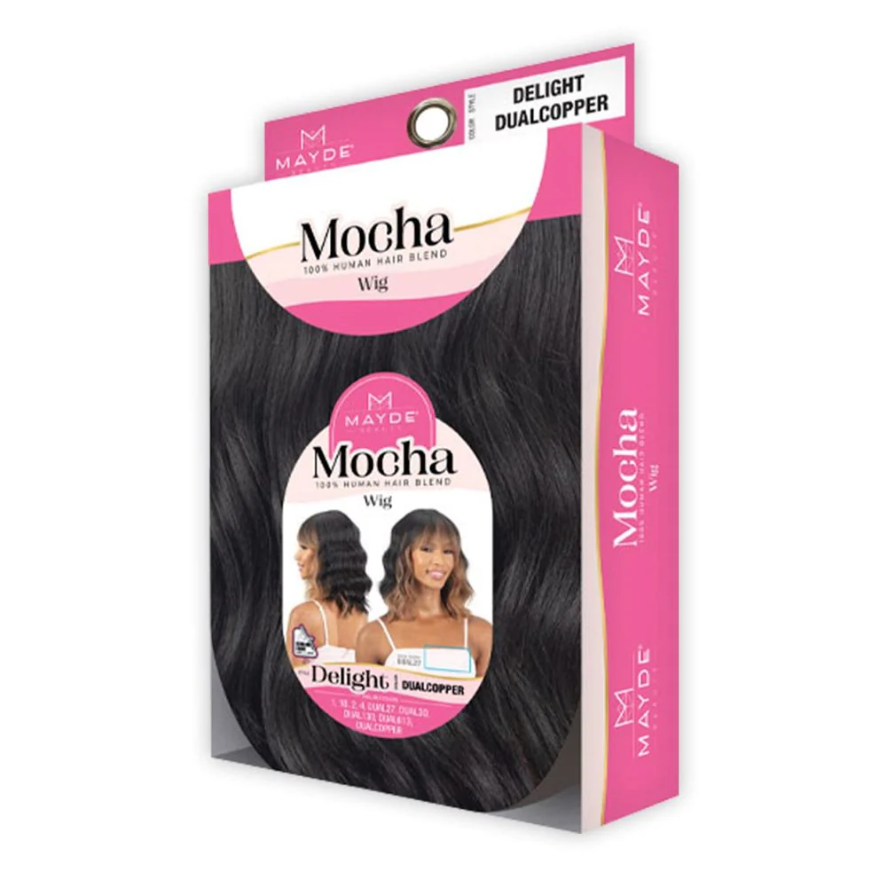 Mayde Mocha 100% Human Hair Blend Wig – Delight - Image 3
