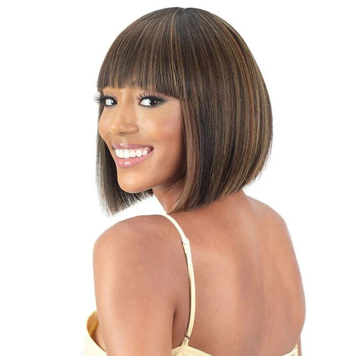 Mayde Mocha 100% Human Hair Blend Wig – Peach - Image 2