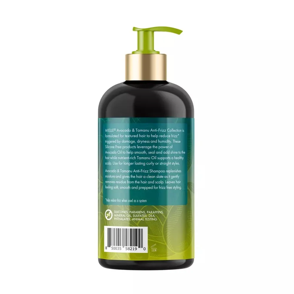 Mielle Avocado & Tamanu Anti-Frizz Shampoo & Conditioner – 12 fl oz - Image 4