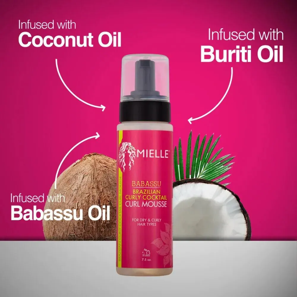 Mielle Babassu Brazilian Curly Cocktail Curl Mousse 7.5oz - Image 3