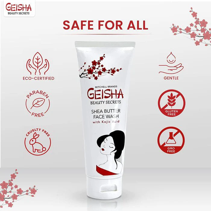 Geisha Beauty Secrets Kojic Acid Shea Butter Face Wash - 4oz - Image 4