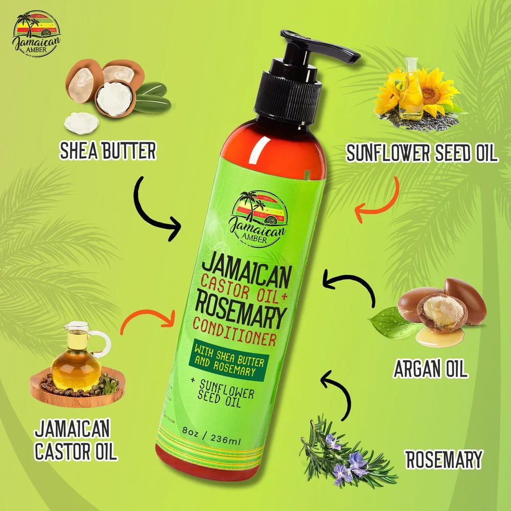 Mitchell Jamaican Castor Oil + Rosemary Conditioner - 8oz - Image 2