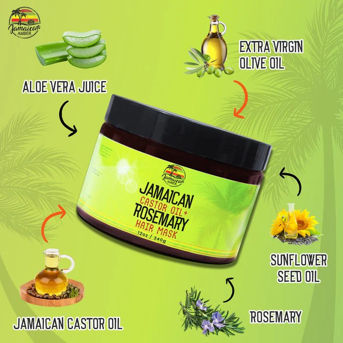 Mitchell  Jamaican Castor Oil+ Rosemary Hair Masque 12oz - Image 7