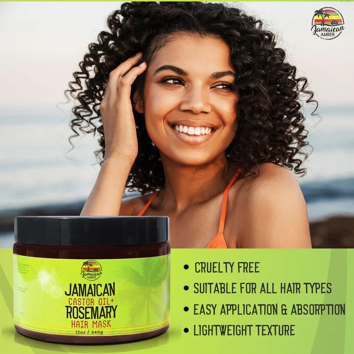 Mitchell  Jamaican Castor Oil+ Rosemary Hair Masque 12oz - Image 9