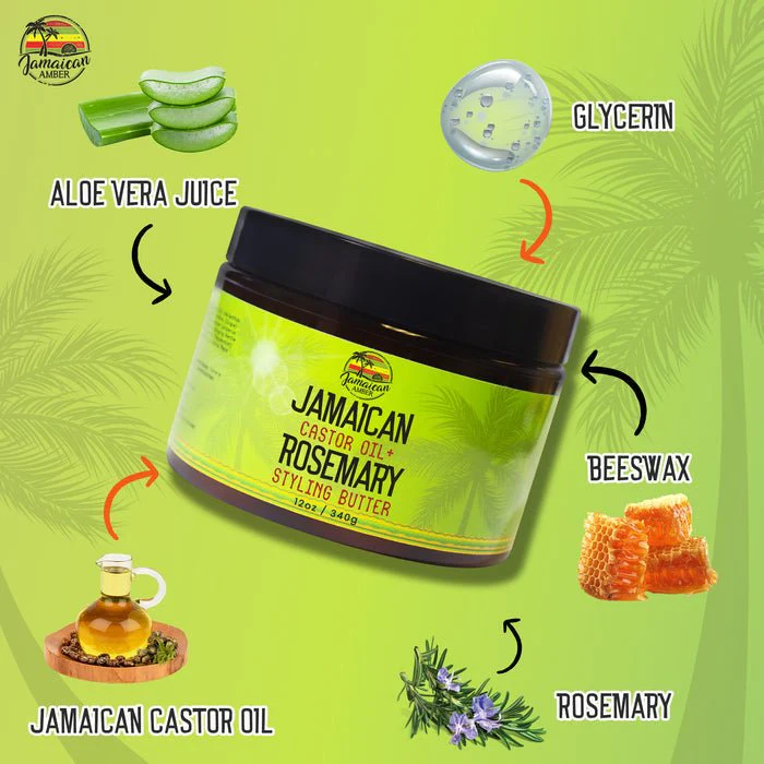 Mitchell Jamaican Amber Castor Oil & Rosemary Butter - 12oz - Image 7