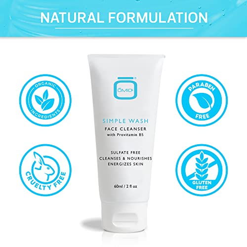 Mitchell Brands Omic+ Simple Wash Face Cleanser with ProVitamin B5 - 2oz - Image 3