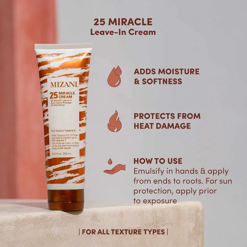 Mizani 25 Miracle Leave-In Cream - Coconut Oil 8.5oz - Image 2