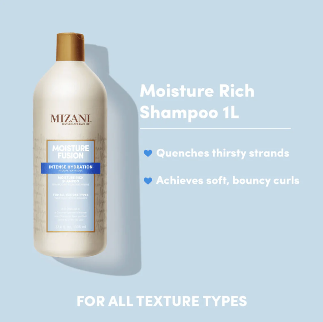 Mizani Moisture Fusion Shampoo – 33.8oz - Image 4