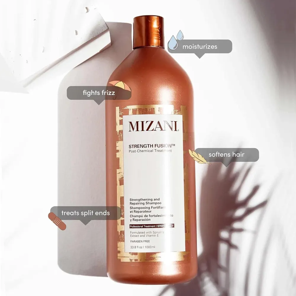 Mizani Strength Fusion Strengthening Shampoo - Post-Chemical Treatment 33.8oz - Image 2
