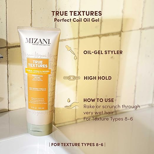 Mizani True Textures Perfect Coil Oil Gel - Moisturizes & Fights Frizz 11oz - Image 2