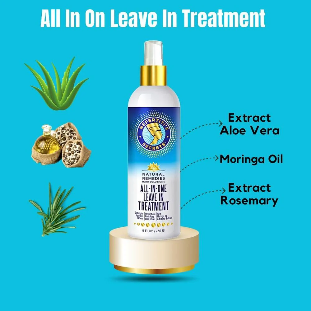Nefertiti’s Secrets All-In-One Leave-In Treatment - 8 oz - Image 2