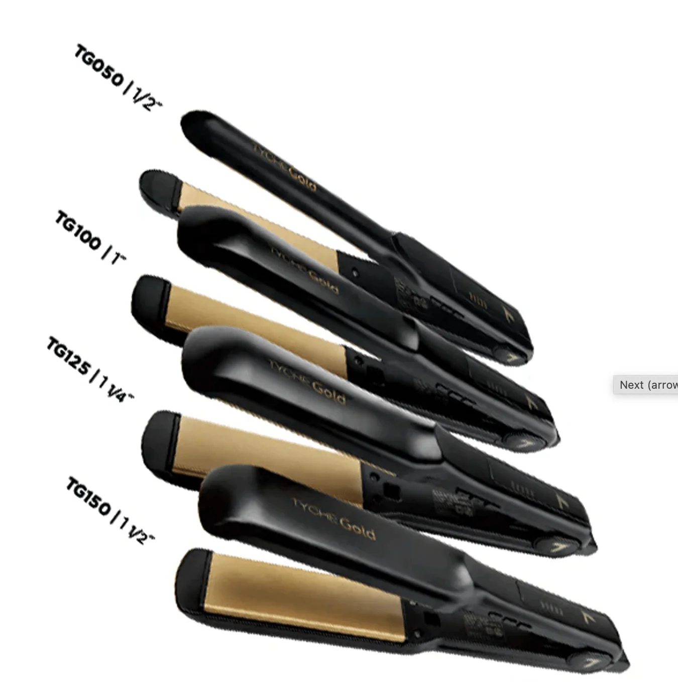 Nicka K Tyche Gold Ceramic Flat Iron β Double Coated Plates