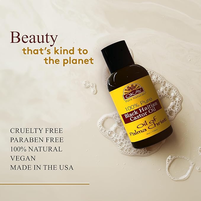 OKAY 100% Pure Castor Oil - Black Jamaican & Black Haitian Variants - 4oz - Image 4
