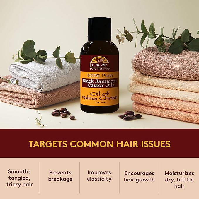 OKAY 100% Pure Castor Oil - Black Jamaican & Black Haitian Variants - 4oz - Image 5