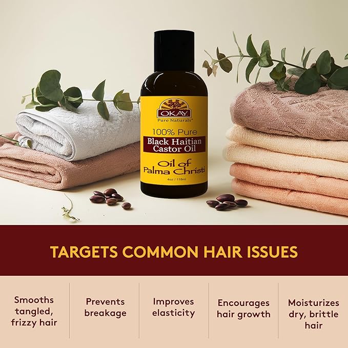 OKAY 100% Pure Castor Oil - Black Jamaican & Black Haitian Variants - 4oz - Image 6