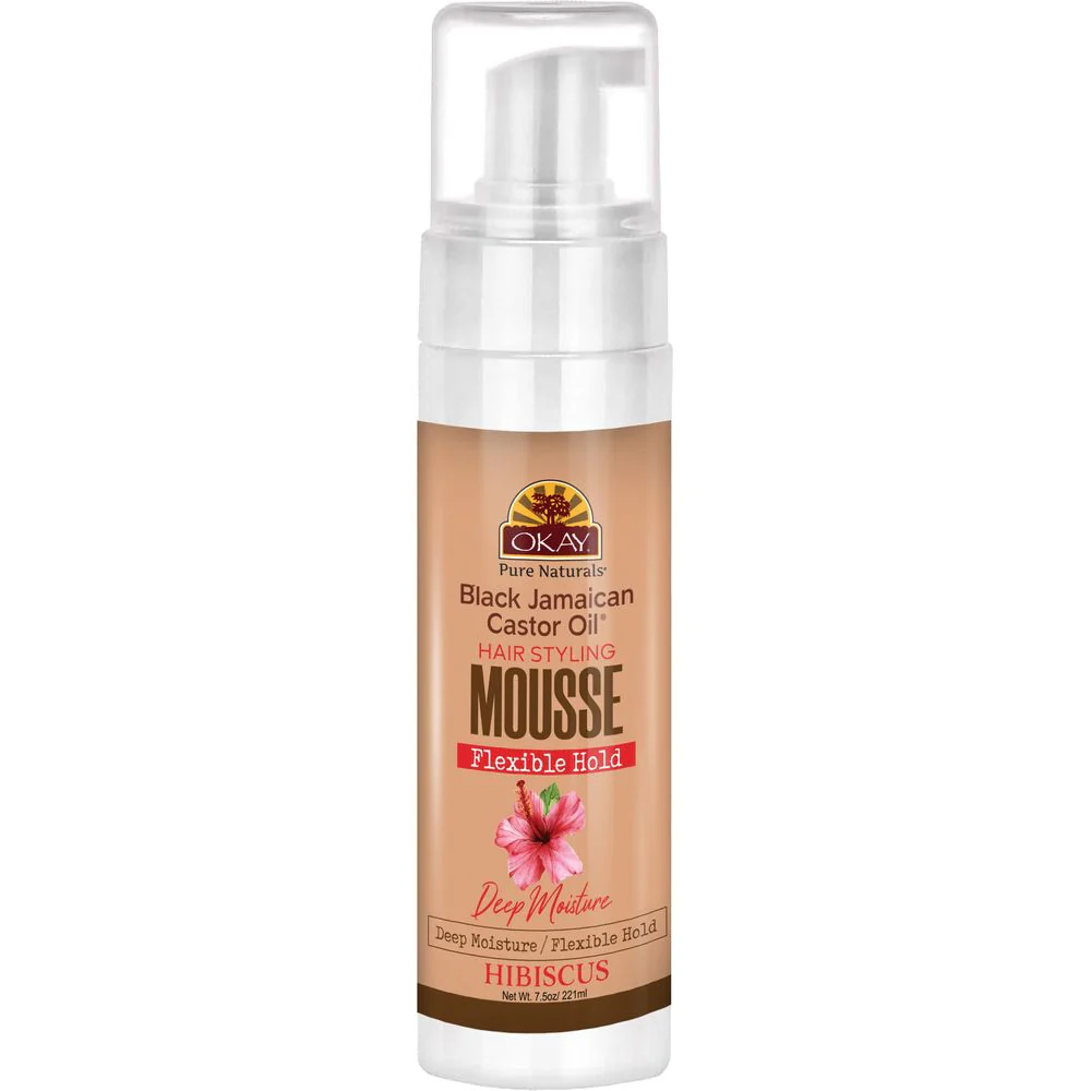 Okay Black Jamaican Castor Oil and Hibiscus Hair Styling Mousse