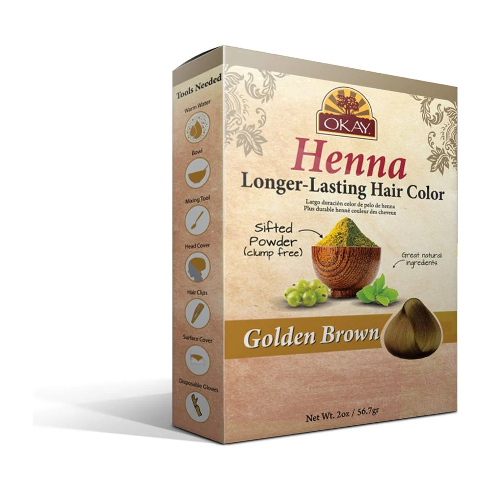 OKAY Henna Hair Color - Golden Brown 50g