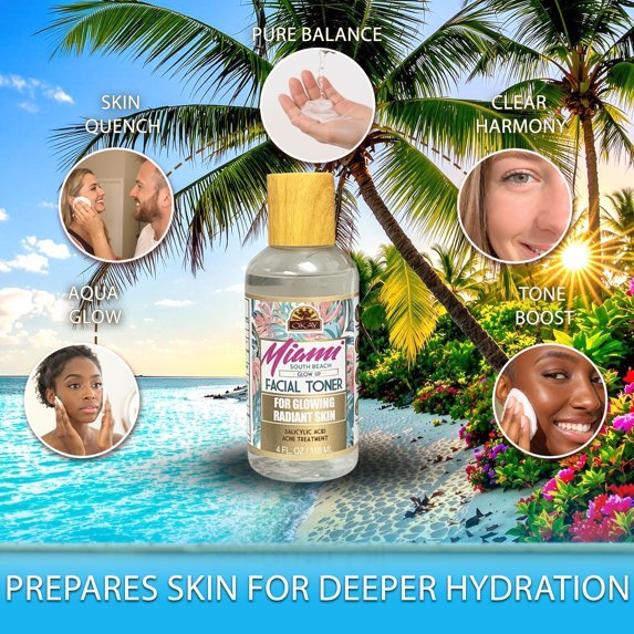 OKAY Miami South Beach Anti‑Acne Facial Toner 4 oz - Image 3