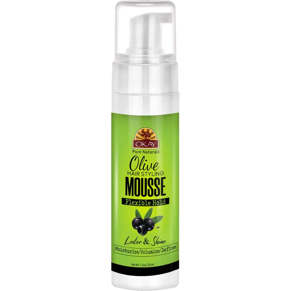OKAY Olive Oil Hair Styling Mousse 7.5oz