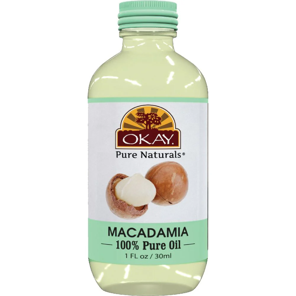 OKAY Pure Naturals 100% PURE NATURALS MACADAMIA OIL 1 Oz