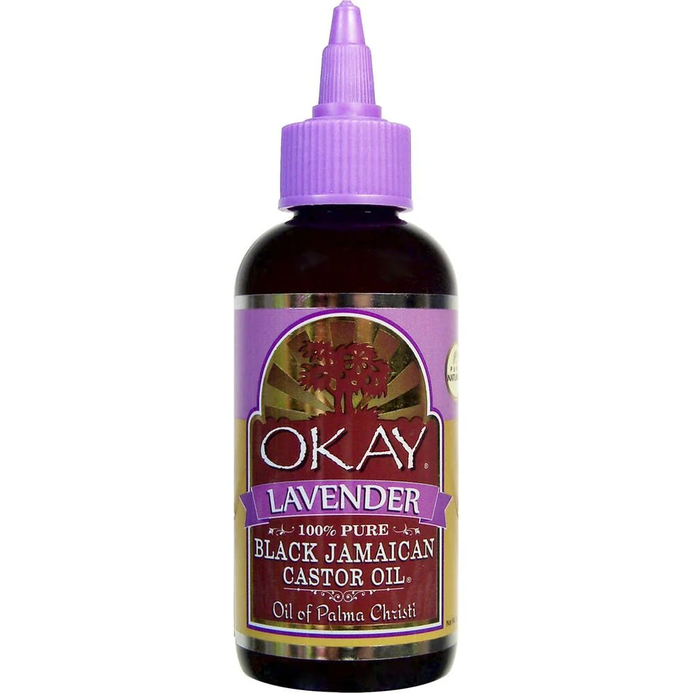 Okay Pure Naturals Black Jamaican Castor Oil with Lavender 4 oz