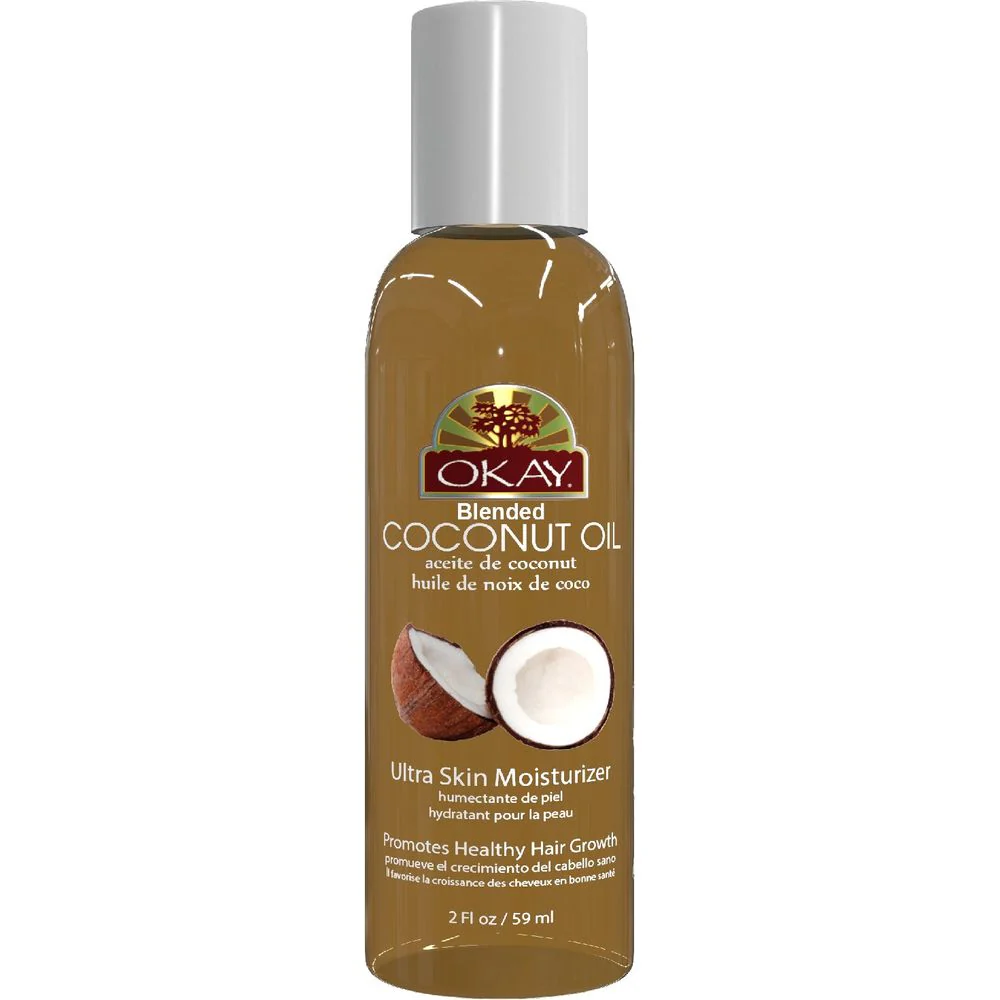 Okay Pure Naturals Coconut Blended Oil for Hair & Skin 2oz