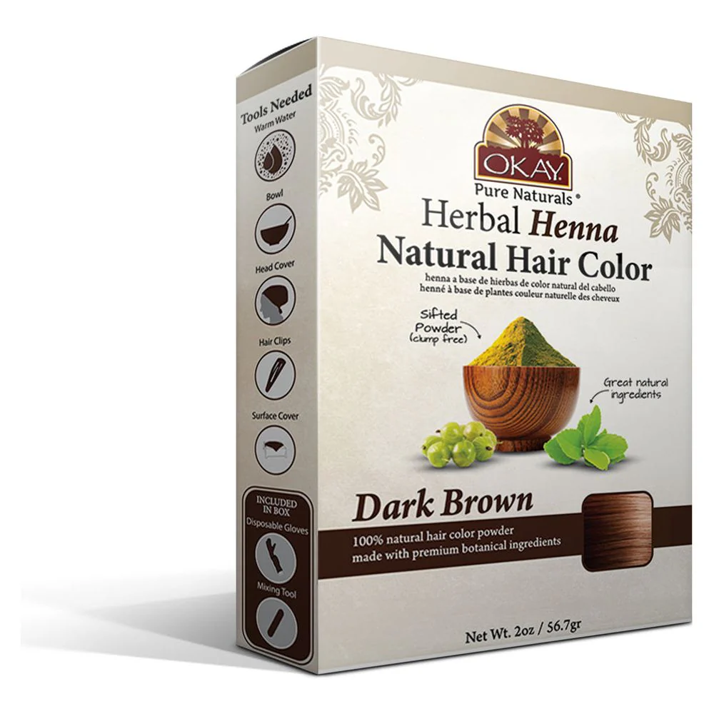 OKAY Herbal Henna Color - Dark Brown 50g