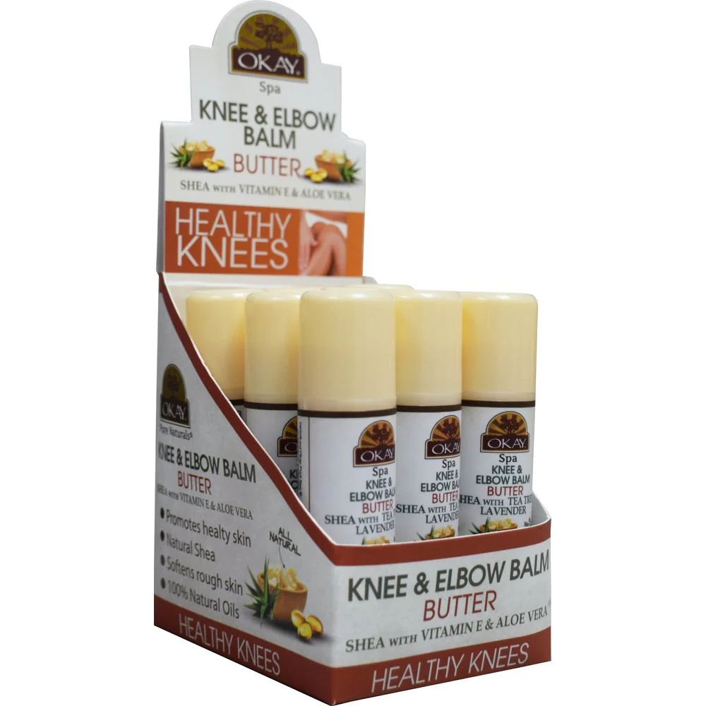 OKAY Pure Naturals Spa Knee Balm Tube Shea Tea Tree Lavender 0.5oz