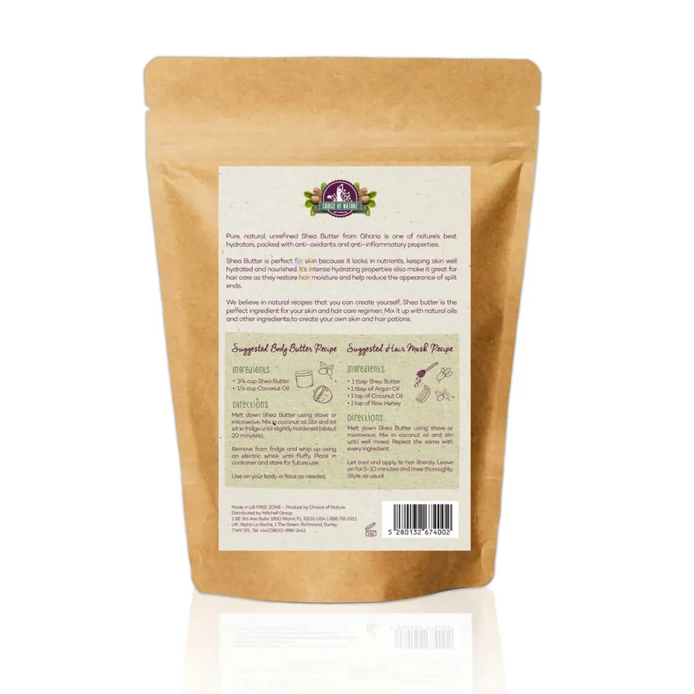Mitchell Organics Unrefined Nylon Pack Shea Butter Bar β 16oz - Image 2