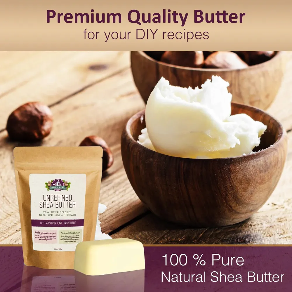 Mitchell Organics Unrefined Nylon Pack Shea Butter Bar β 16oz - Image 3