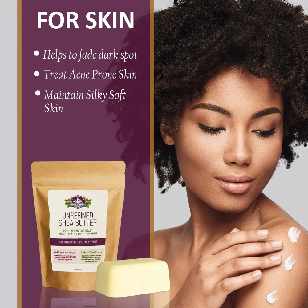 Mitchell Organics Unrefined Nylon Pack Shea Butter Bar β 16oz - Image 4