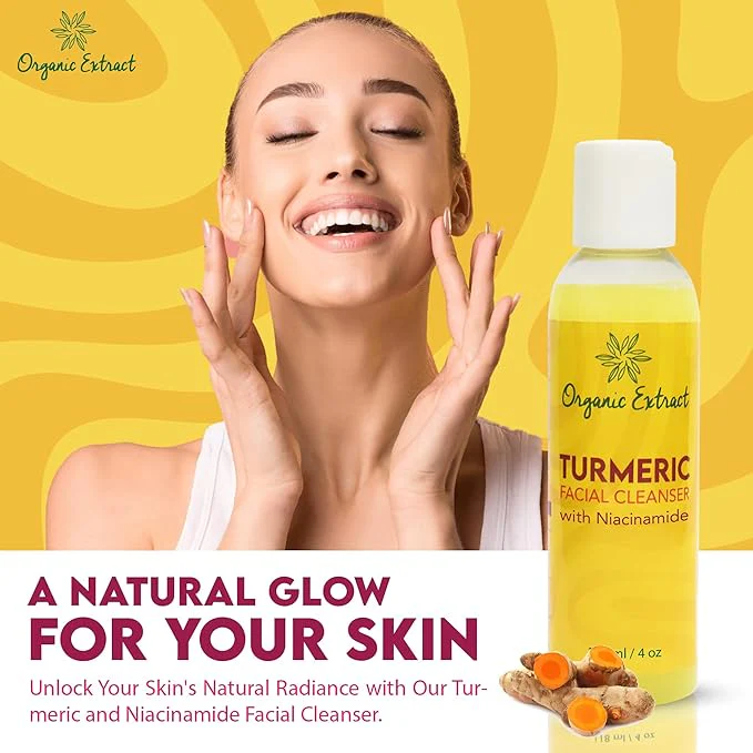 Organic Extract Turmeric Facial Cleanser – 4oz - Image 8