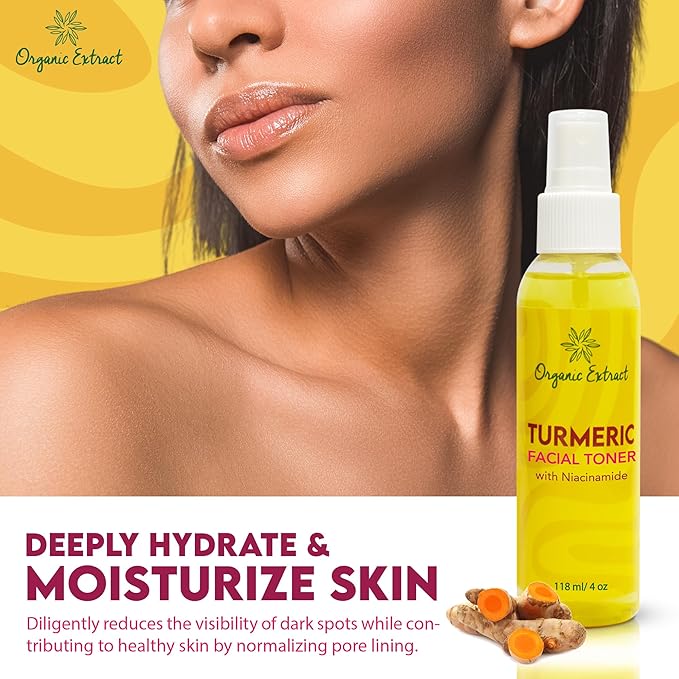 Organic Extract Turmeric Facial Toner - 4oz - Image 6