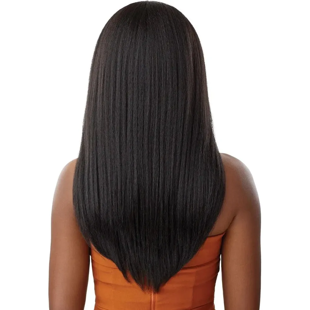 Outre 100% Human Hair Blend 5x5 HD Lace Closure Wig - Kinky Straight 24" - Image 5