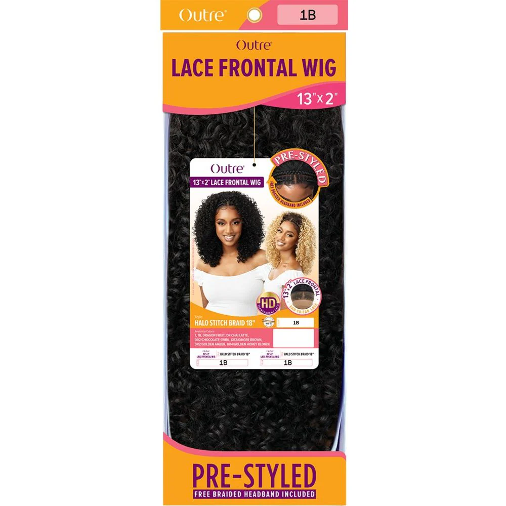 Outre 13x2 Lace Frontal Synthetic HD Lace Front - Halo Stitch Braid 18" - Image 6