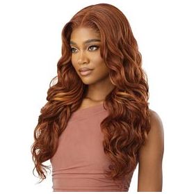 Outre 5"x 5" HD Lace Closure Lace Front Wig Human Hair Blend - Glam Curls 24" - Image 2