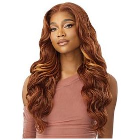 Outre 5"x 5" HD Lace Closure Lace Front Wig Human Hair Blend - Glam Curls 24" - Image 4