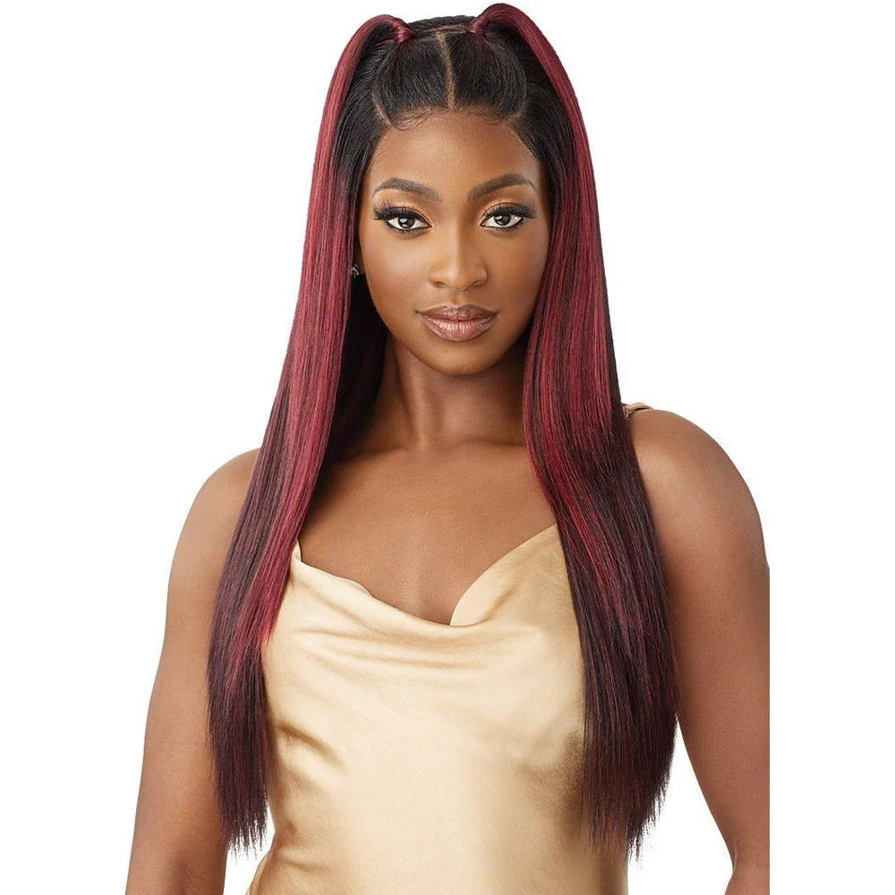 Outre 5x5 Lace Closure Wig 100% Human Hair Blend Wig - YAKI STRAIGHT 26" - Image 5