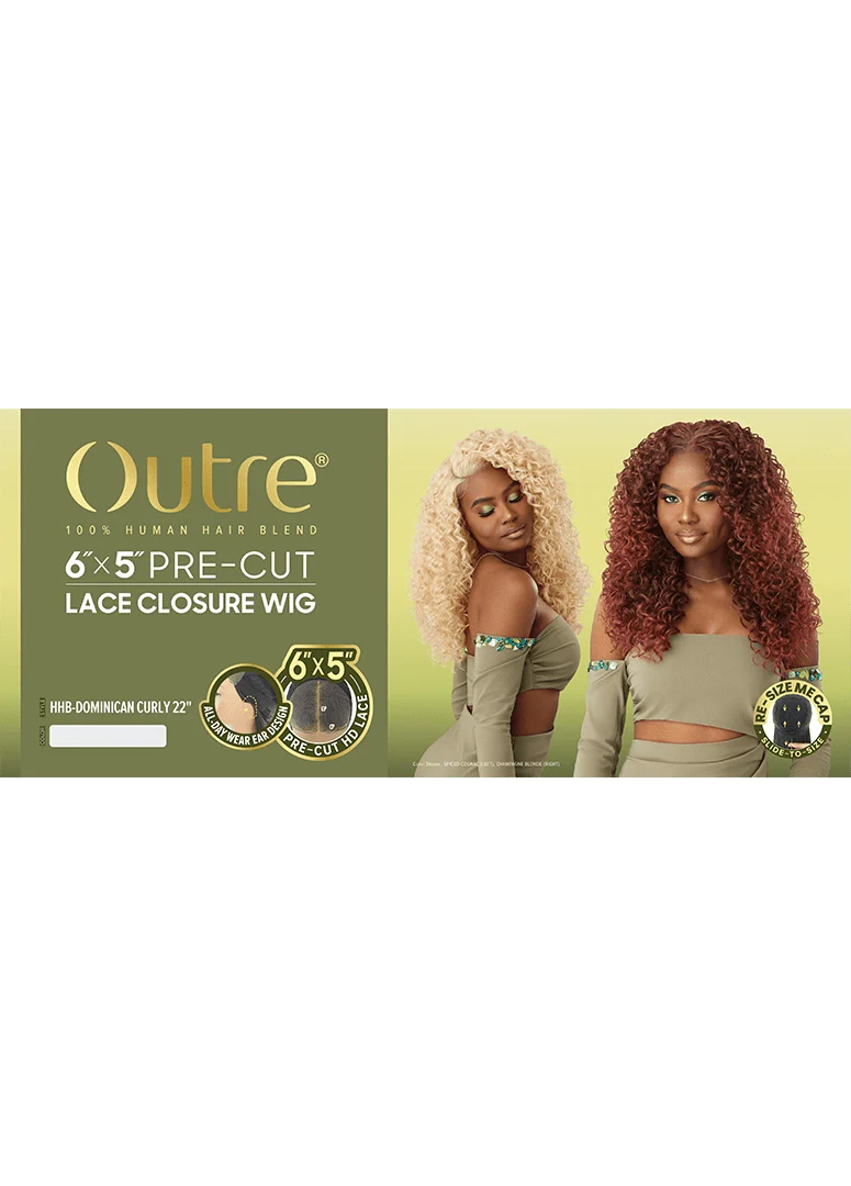 Outre 6x5 Pre-Cut Lace Closure Wig - HHB-Dominican Curly 22" - Image 9