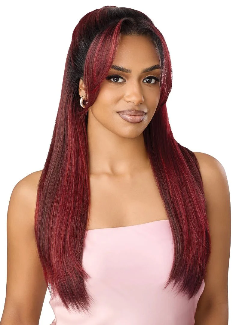 Outre Airtied 100% Fully Hand-Tied Human Hair Blend HD Lace Wig - HHB Soft Yaki 24" - Image 4