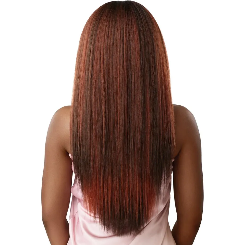 Outre Airtied 100% Fully Hand- Tied Human Hair Blend HD Lace Wig - PERM YAKI 26" - Image 4