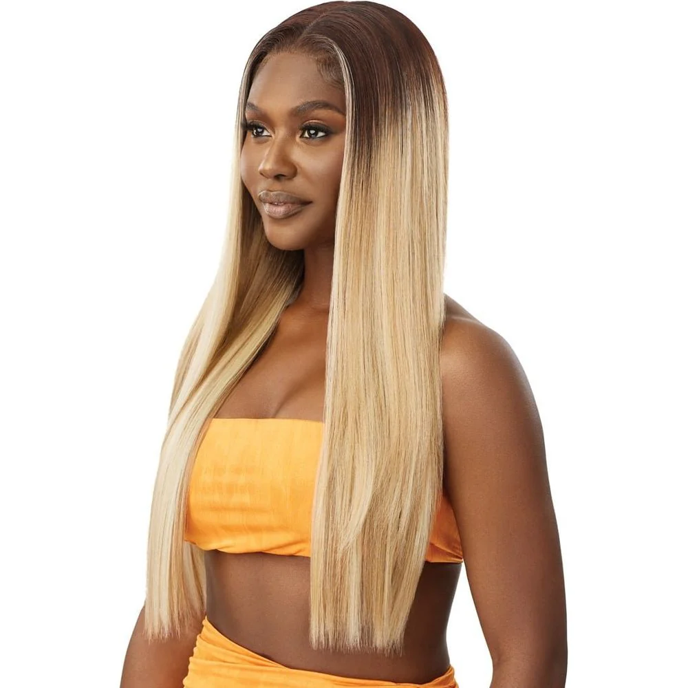 Outre Airtied 100% Fully Hand-Tied Wig Human Hair Blend - Sleek Yaki 28" - Image 3