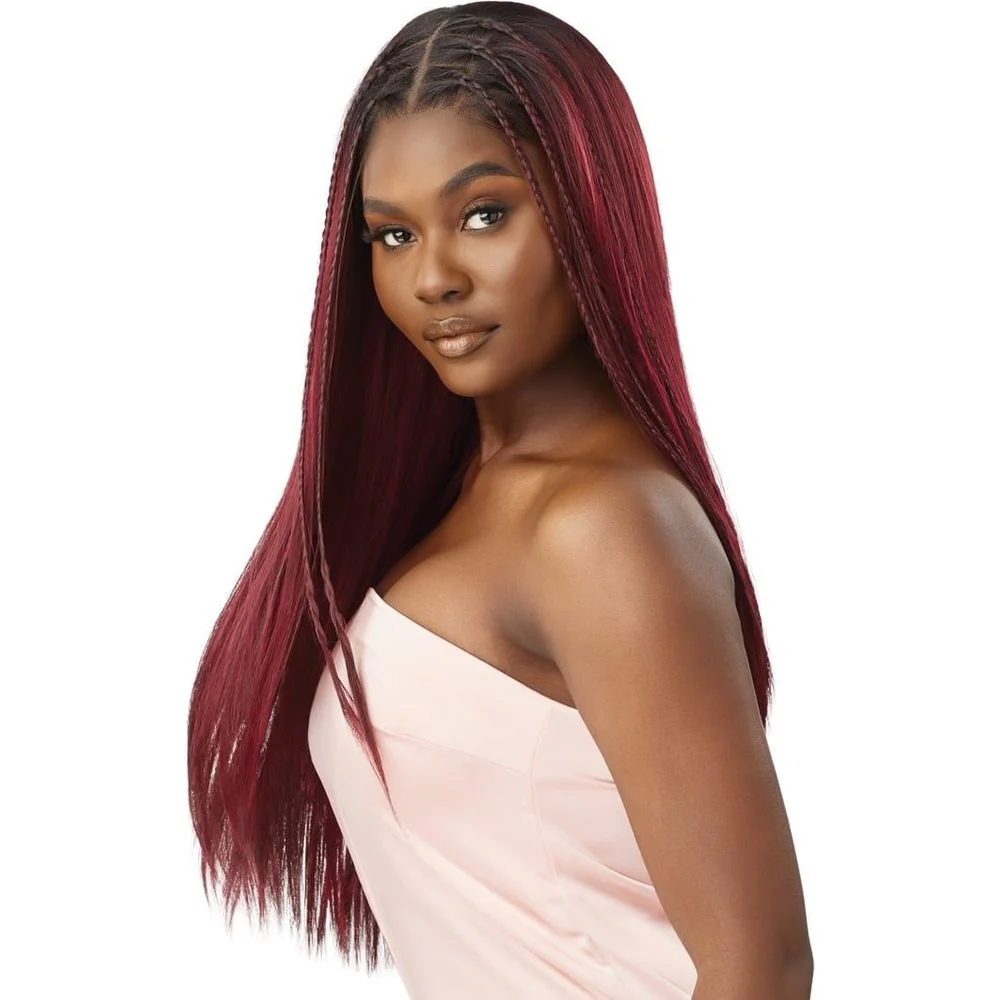 Outre Airtied 100% Fully Hand-Tied Wig Human Hair Blend - Sleek Yaki 28" - Image 4