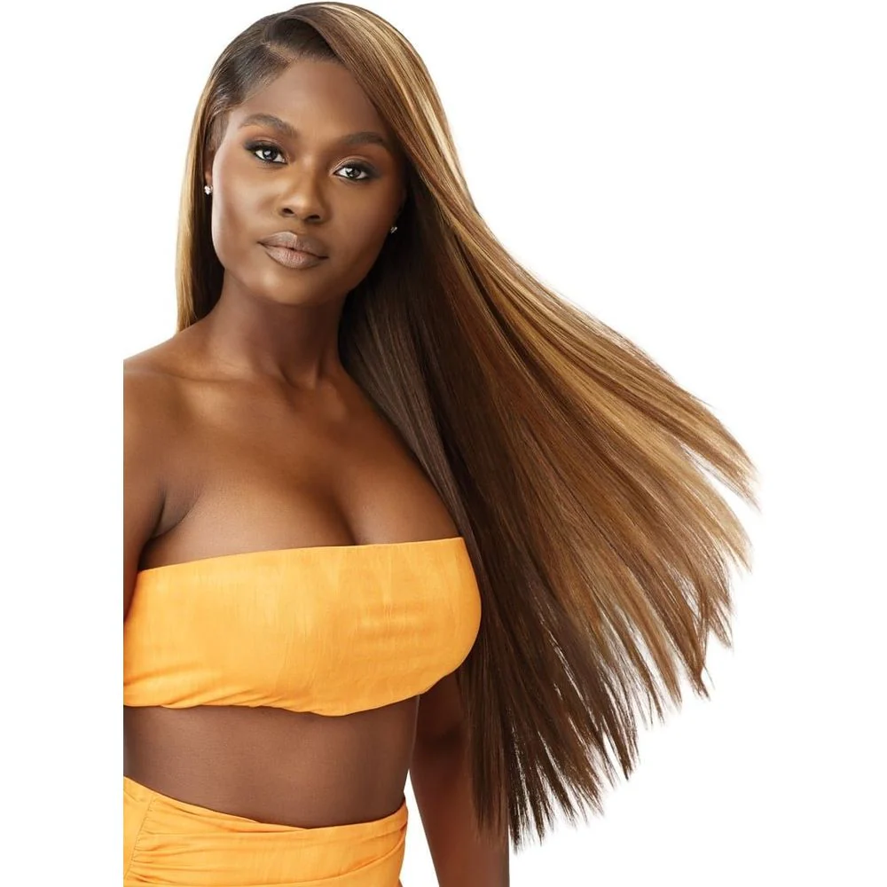 Outre Airtied 100% Fully Hand-Tied Wig Human Hair Blend - Sleek Yaki 28" - Image 5
