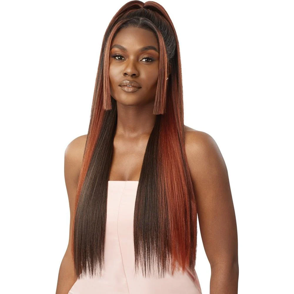 Outre Airtied 100% Fully Hand-Tied Wig Human Hair Blend - Sleek Yaki 28" - Image 6
