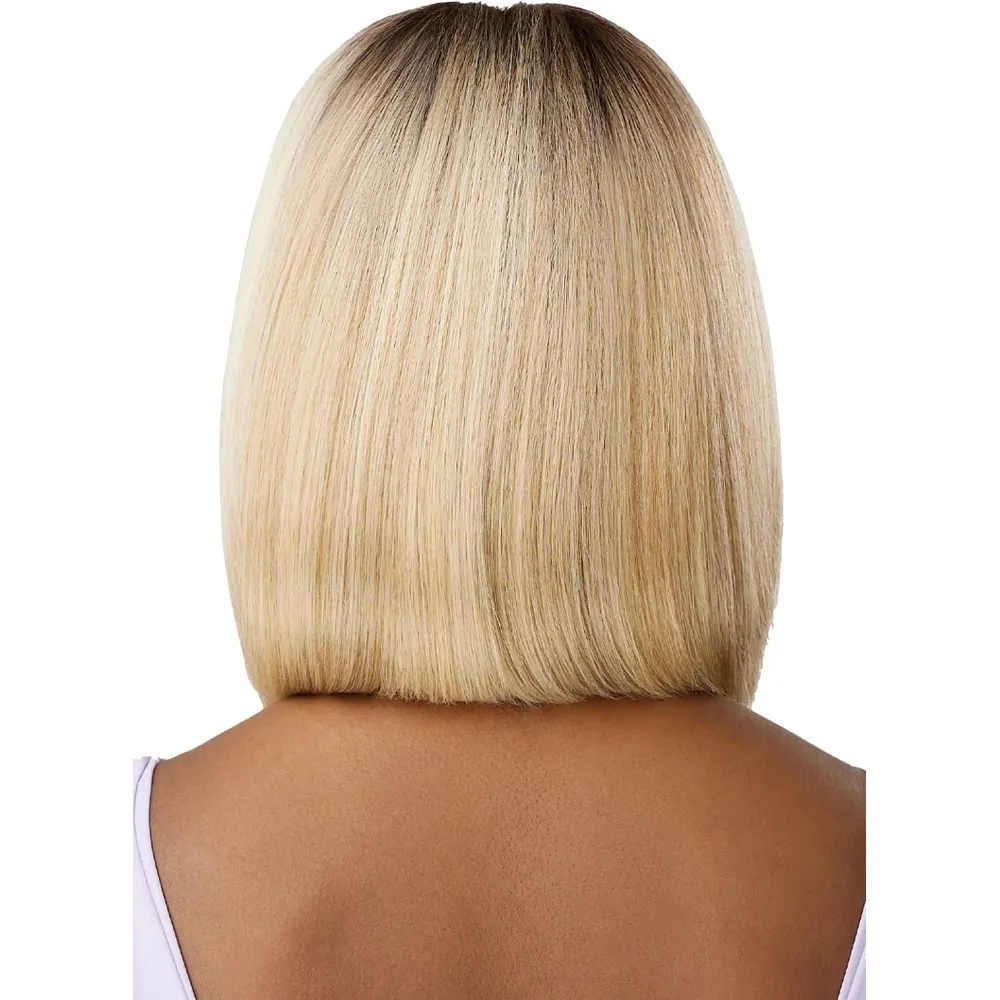 Outre Airtied 100% Fully Hand- Tied Human Hair Blend HD Lace Wig - Yaki 12" - Image 5
