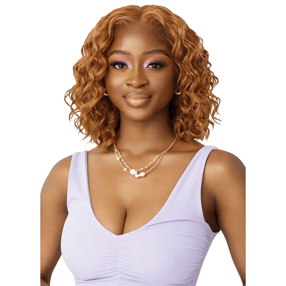 Outre Airtied 100% Fully Hand-Tied Human Hair Blend HD Lace Wig - Loose Deep 12" - Image 2
