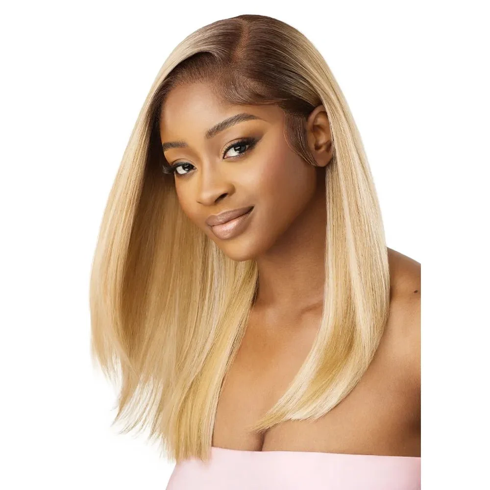 Outre Airtied 100% Fully Hand-Tied Human Hair Blend HD Lace Wig - Sleek Yaki 20" - Image 3