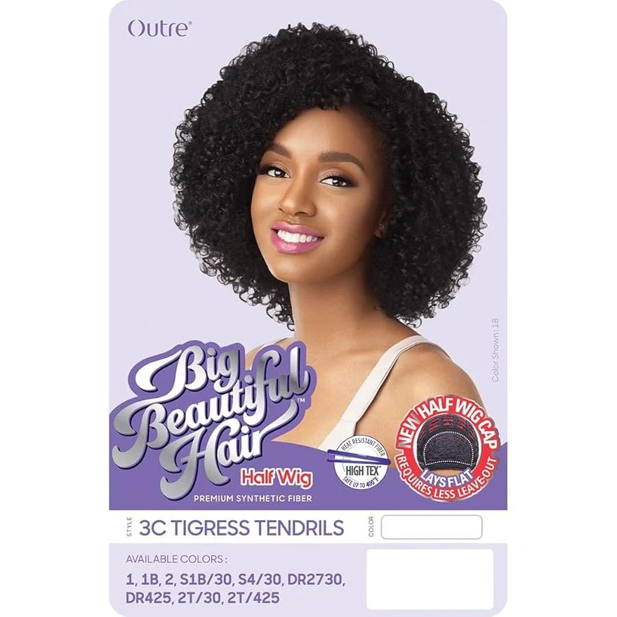 Outre Big Beautiful Hair Half Wig – 3C Tigress Tendrils - Image 5